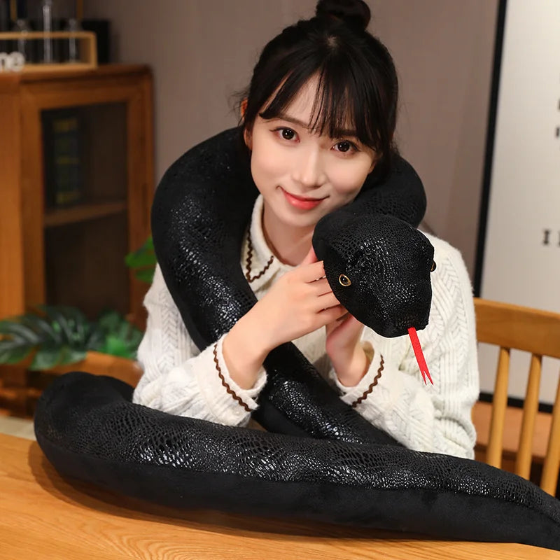 Coiled Golden Yellow Snake Plush Toy - Image 5