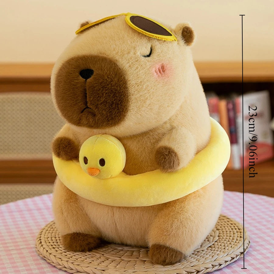 Cute Capybara Plush Family with Turtle Hat - Image 7