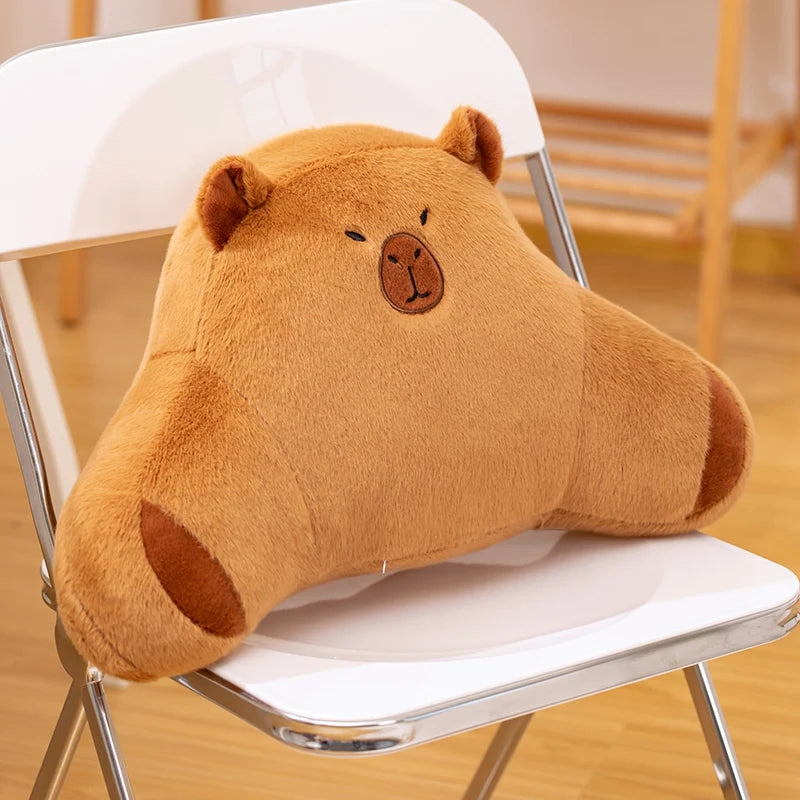 Brown Capybara Plush Lumbar Support Pillow - Image 5