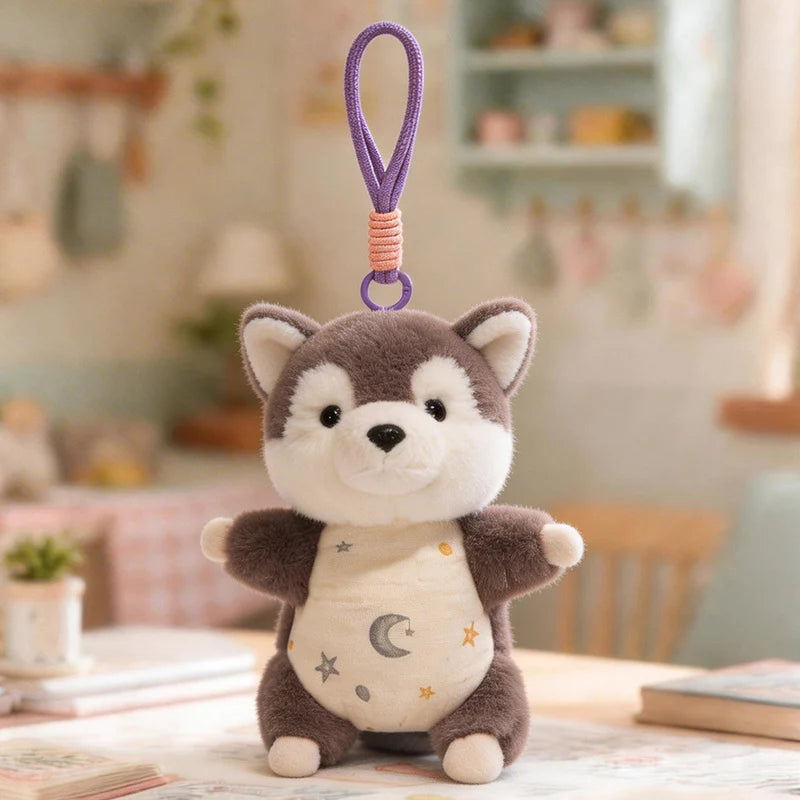 Cute Baby Animal Plush Keychain with Star Outfit - Image 11