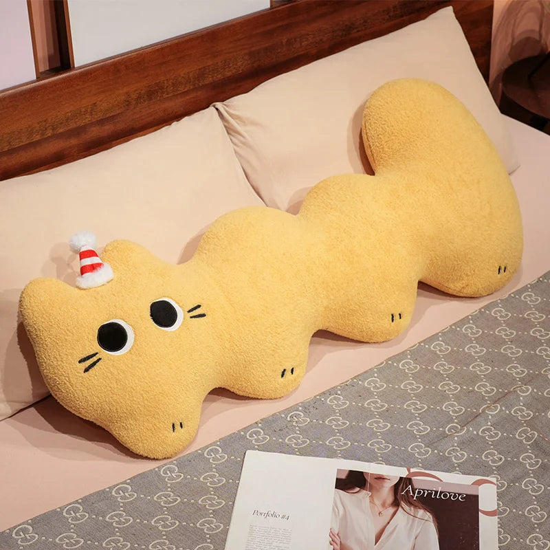 Lavender Wavy Cat Plush Pillow with Hat - Image 8