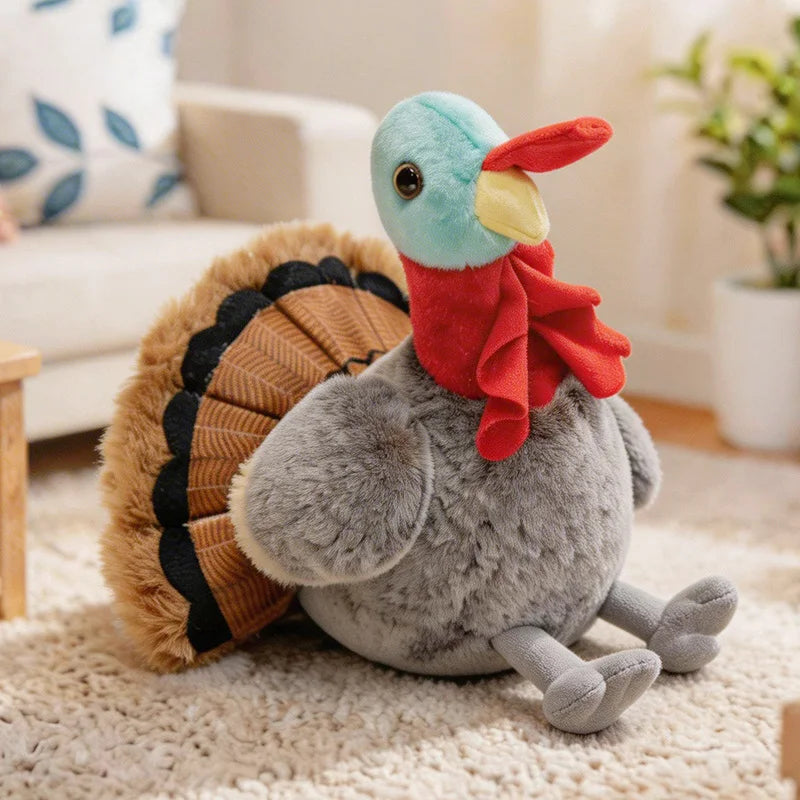 Soft Farm Animal Plush: Rooster, Hen, Turkey - Image 10
