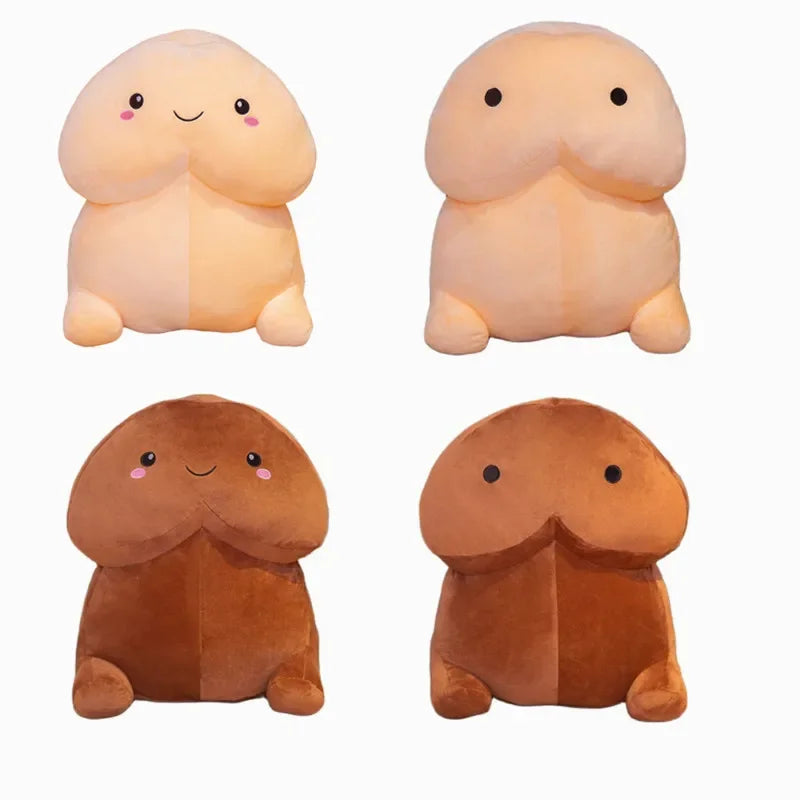Soft Penis Shaped Plush Pillow with Happy Face - Image 2