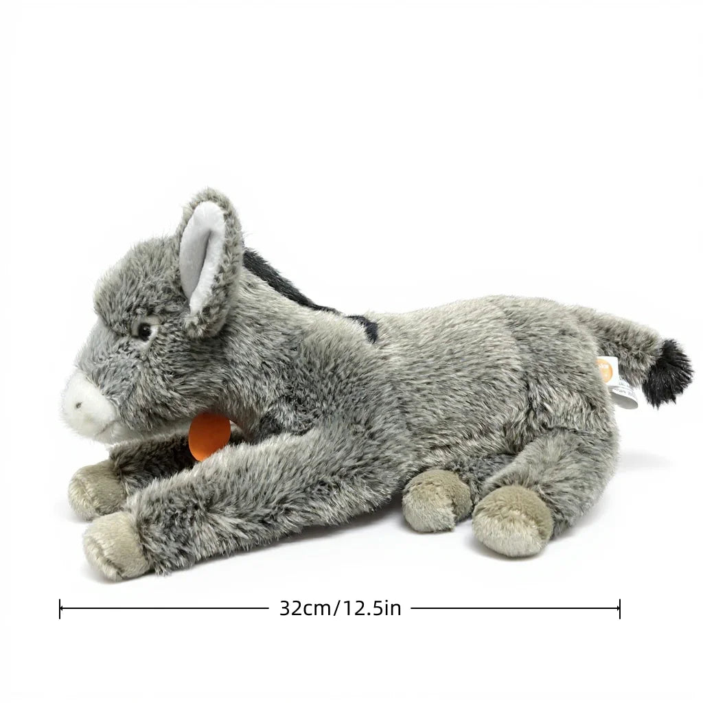 Oversized Gray Plush Lying Donkey - Image 8