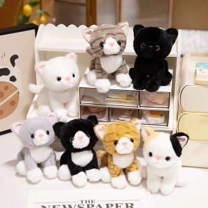 Adorable Mini Plush Cat Toys Assortment