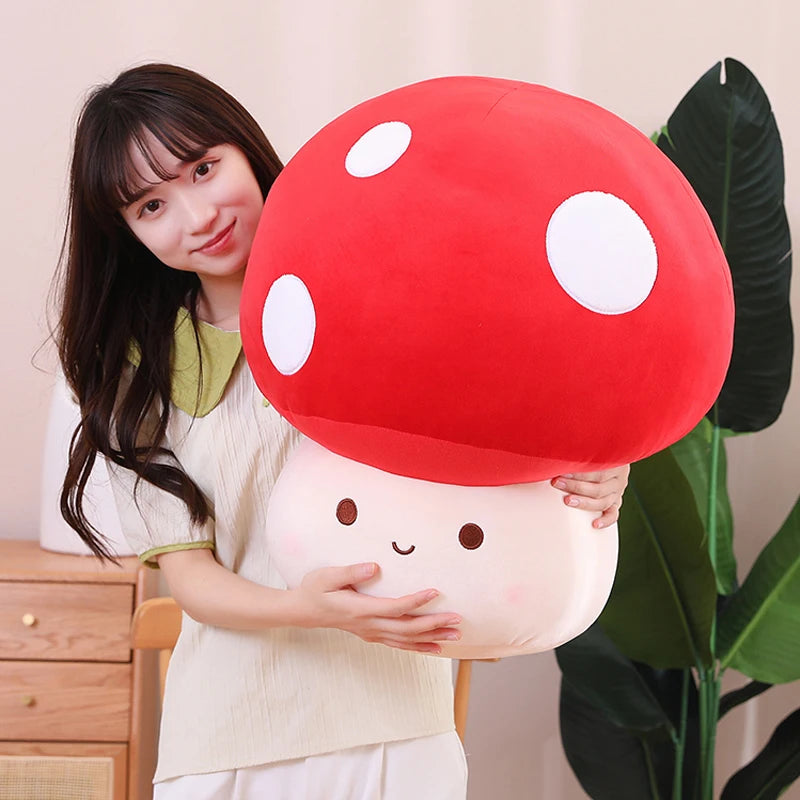 Cute Red Spotted Mushroom Plush Pillow - Image 6