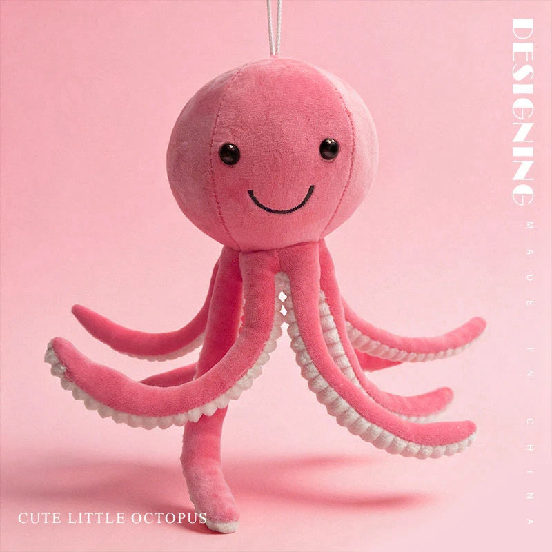 Cute Sky Blue Plush Octopus with Glitter Stars - Image 13