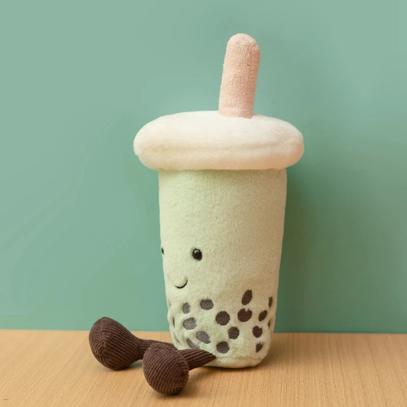 Cute Mint Green Boba Tea Plush Toy with Feet - Image 5