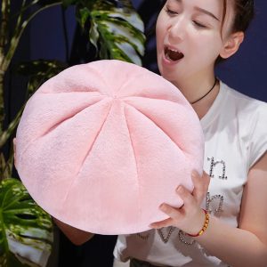 Large Pink Plush Steamed Bun Pillow