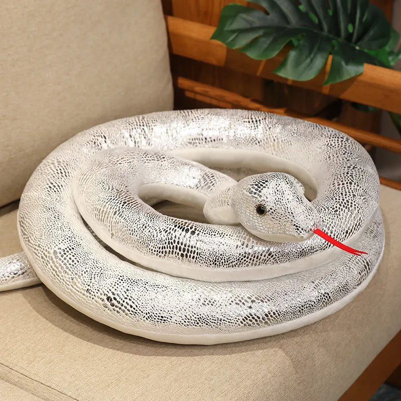 Black Scaled Snake Plush with Red Tongue - Image 9