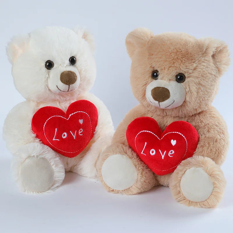 Soft Plush Bear with Red Love Heart