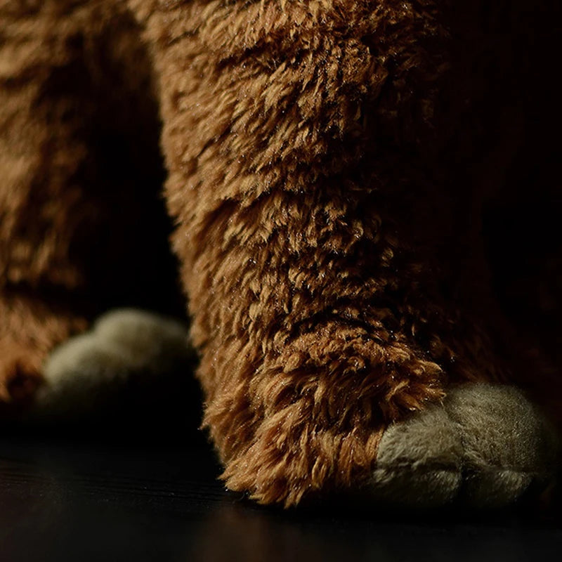 Realistic Brown Woolly Mammoth Plush Toy - Image 3