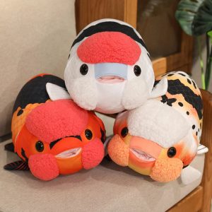 Chubby Oranda Goldfish Plush with Textured Wen