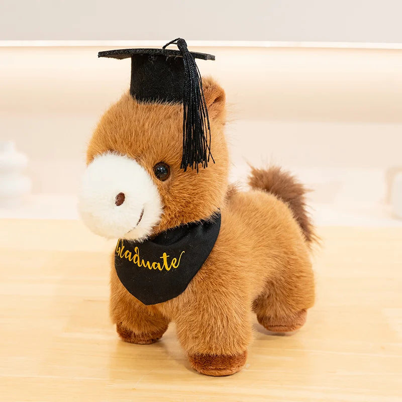 Plush Horse Graduate with Cap and Bandana - Image 9