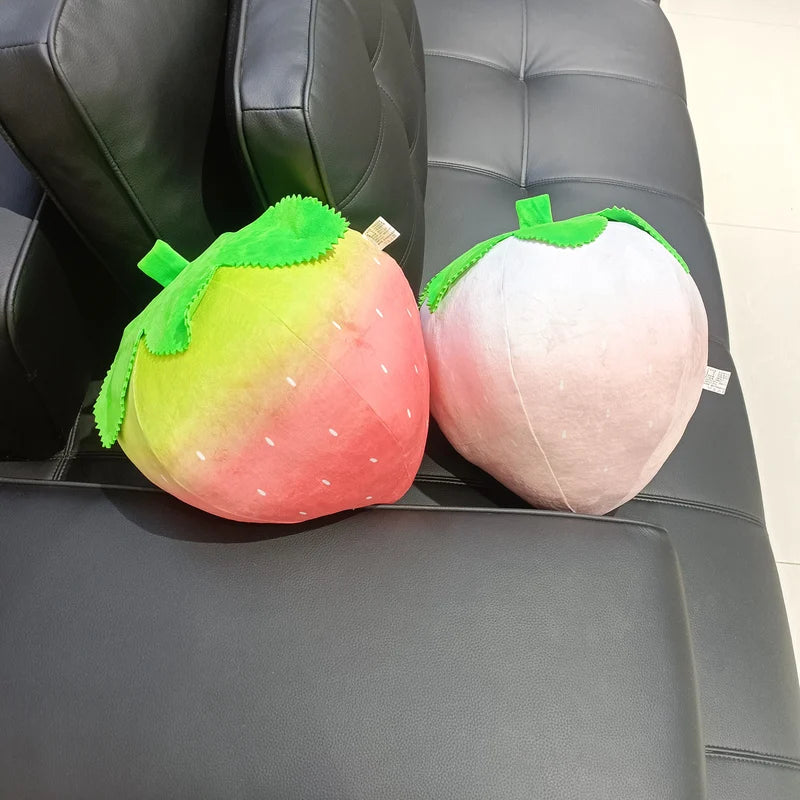 Giant Ombre Strawberry Plush Pillow - Image 4