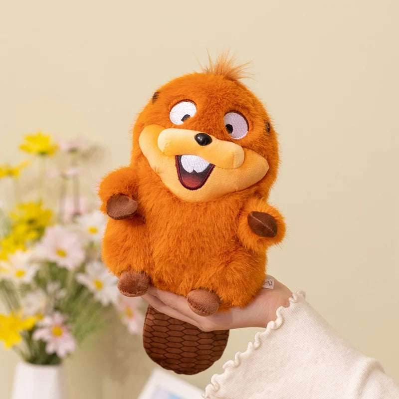 Cartoon Beaver Plush Pair with Crown - Image 4