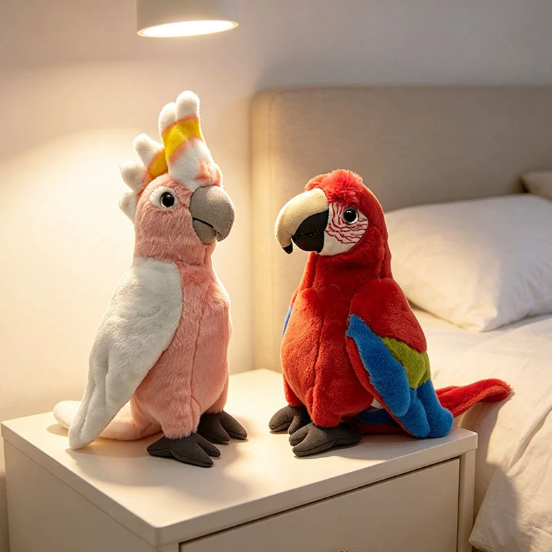 Vibrant Realistic Plush Parrot Stuffed Animal - Image 4