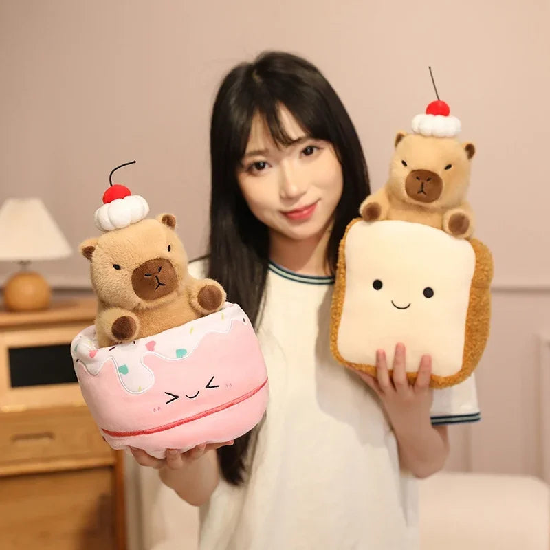Capybara Dessert Plush with Cherry Hat - Image 5