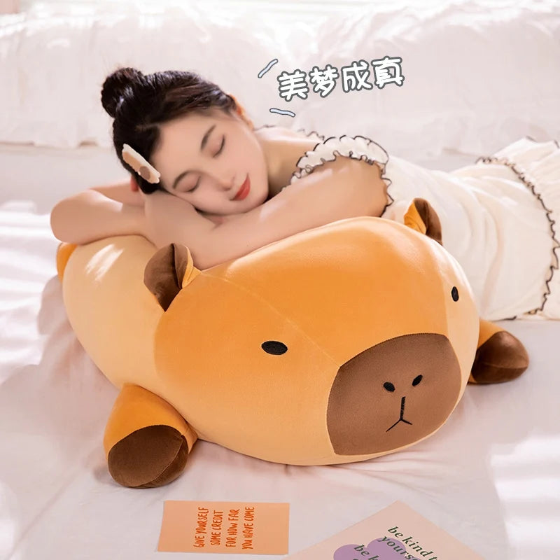 Cute Oversized Brown Character Plush Pillow - Image 4