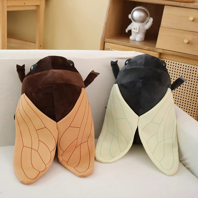 Cute Brown Cicada Plush Toy with Large Wings - Image 2