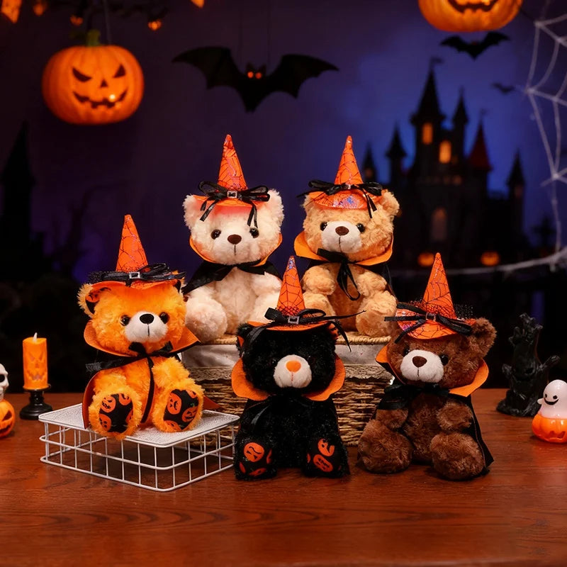 Cute Halloween Witch Plush Bear Set