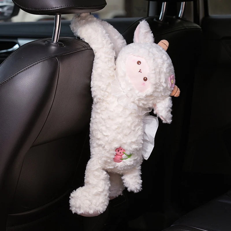 Cute Panda Plush Hanging Car Tissue Holder - Image 10