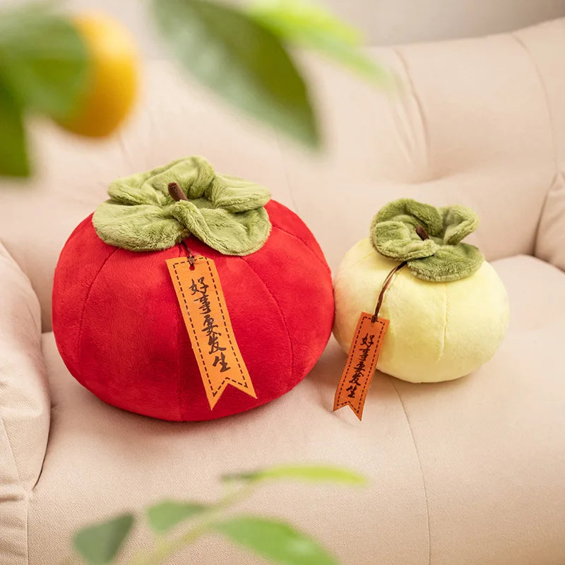 Soft Persimmon Fruit Plush Cushion - Image 4
