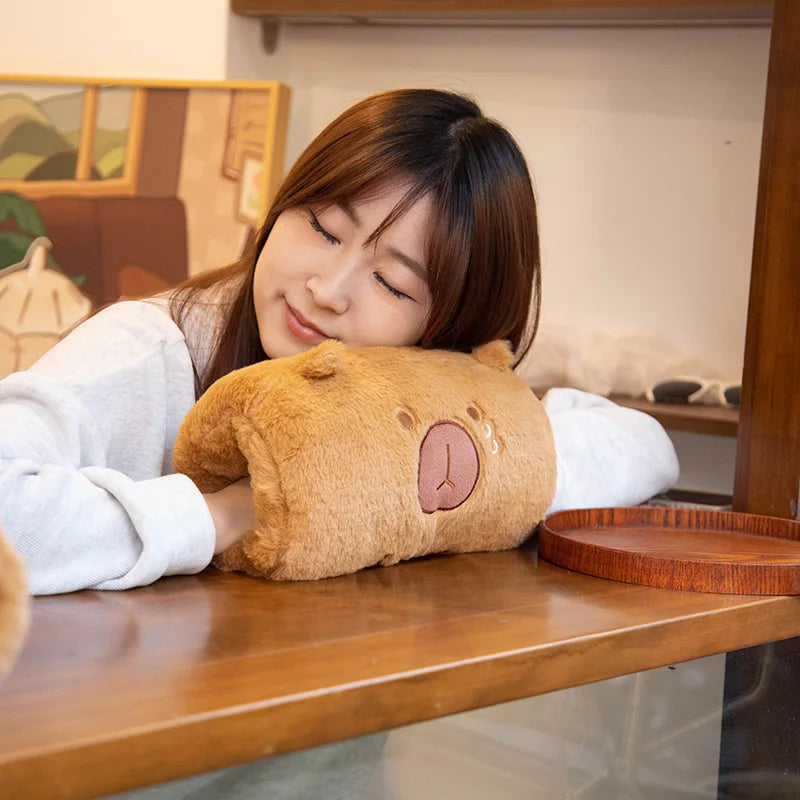 Adorable Capybara Plush Hand Warmer Cushion - Image 3