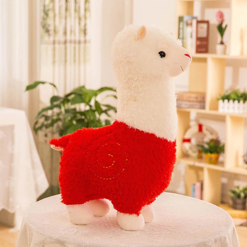 Oversized Cream and Pink Alpaca Plush Toy - Image 10
