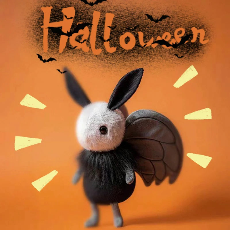 Cute Shaggy Black and Grey Moth Plush Toy - Image 6
