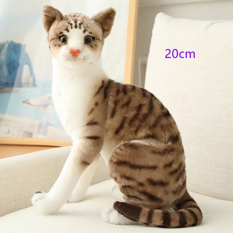 Lifelike Tabby and Siamese Cat Plush Toy - Image 9