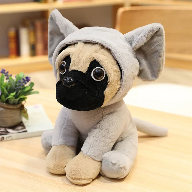 Cute Pink Rabbit Pug Plush Toy - Image 11