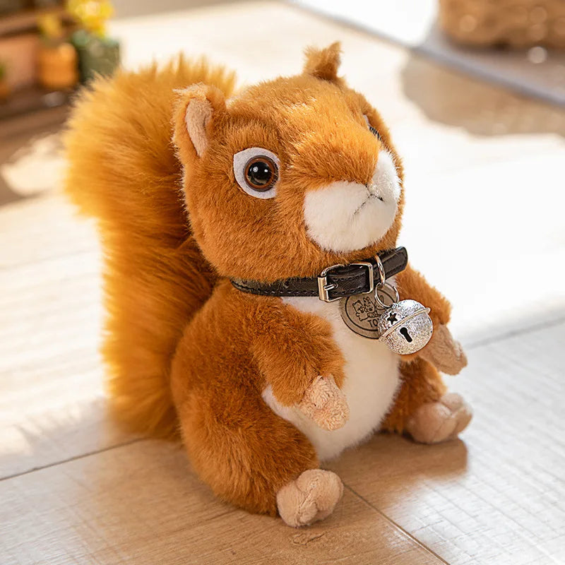 Cute Brown Squirrel Plush Toy with Fluffy Tail - Image 8