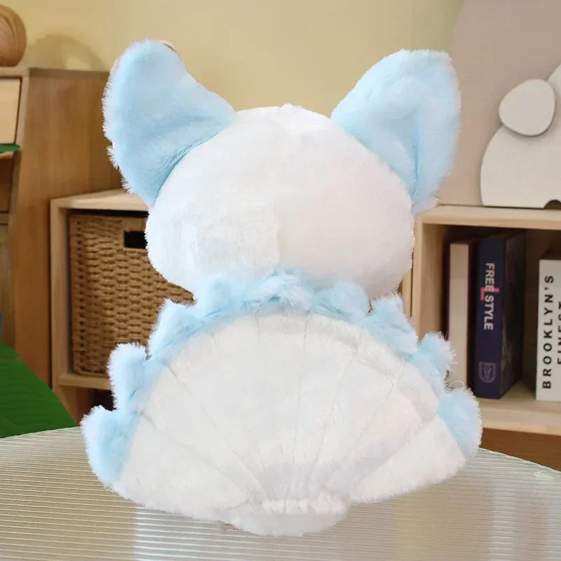 White Kitsune Plush with Red Face Markings - Image 5