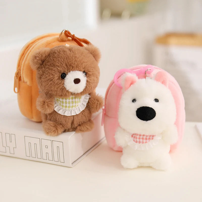 Orange Cat Plush Mini Backpack Keychain - Image 4