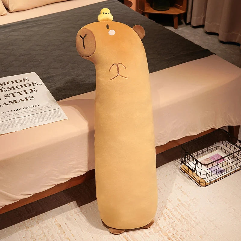 Brown Capybara Long Sleeping Pillow Doll Plush Animal Cute Plushie Stuffed Peluche Toy Present - Image 8