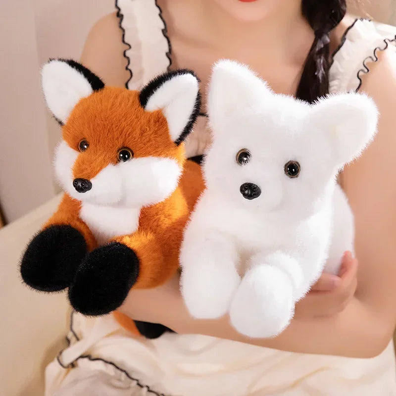 Orange Fox with White Bear on Back Plush - Image 2