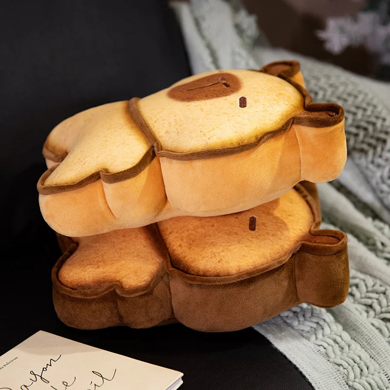 Soft Toast Bear Plush Pillow with Chef Hat - Image 3