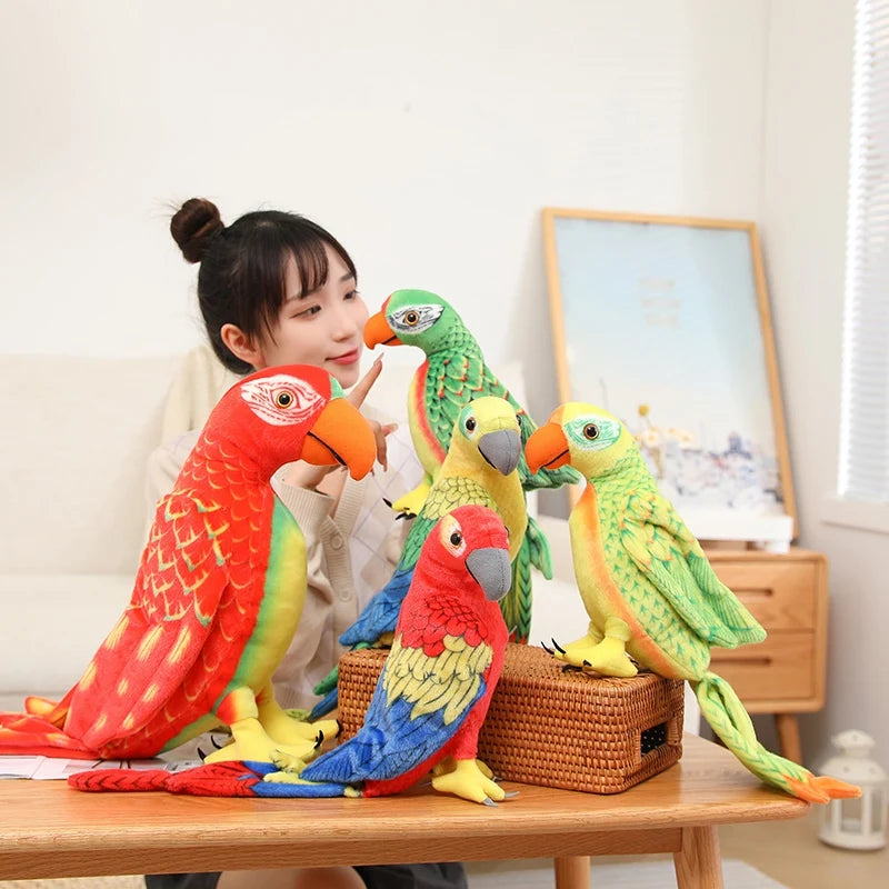 Colorful Blue and Yellow Parrot Plush Toy - Image 6