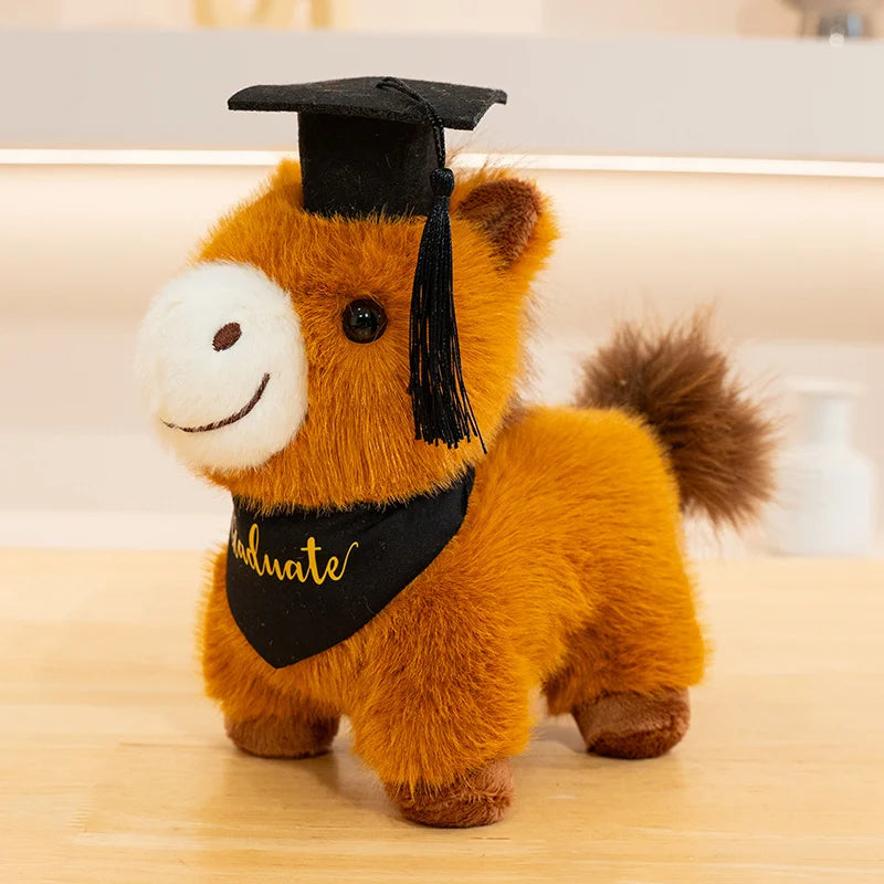 Plush Horse Graduate with Cap and Bandana - Image 7