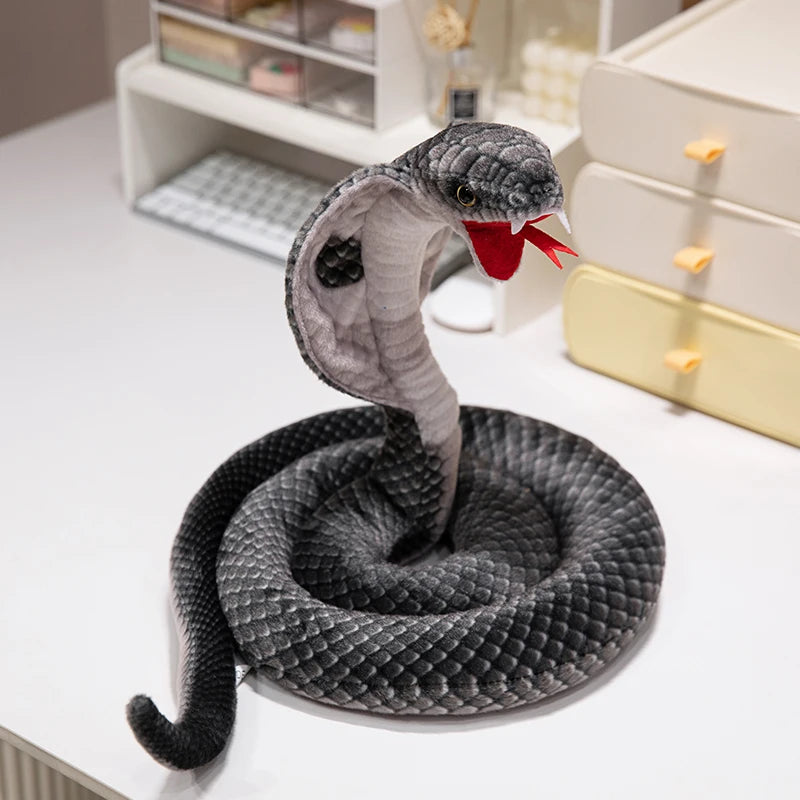 Realistic Hooded Cobra Plush Snake Toy - Image 14
