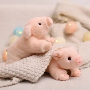 Adorable Pale Pink Plush Piglet