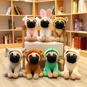 Cute Pink Rabbit Pug Plush Toy