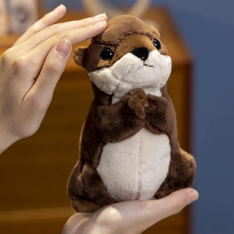 Adorable Standing Brown Otter Plush Toy - Image 2