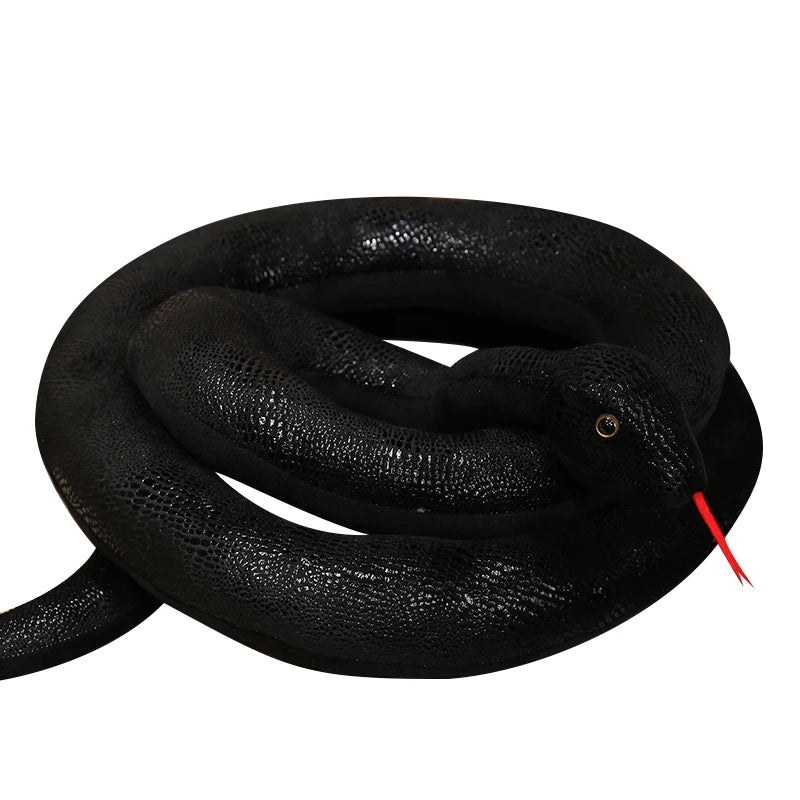 Coiled Golden Yellow Snake Plush Toy - Image 7