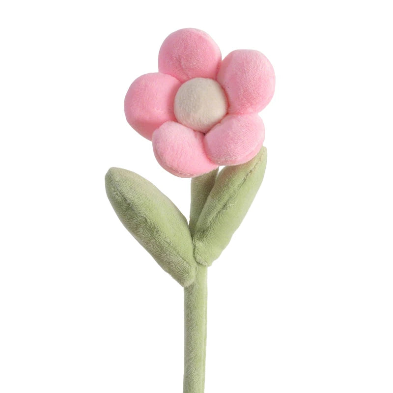 Mixed Pastel Plush Daisy and Tulip Bouquet - Image 10