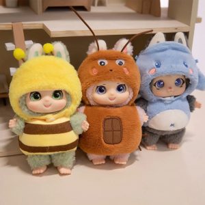 Kawaii Yellow Bee Costume Plush Doll with Big Eyes