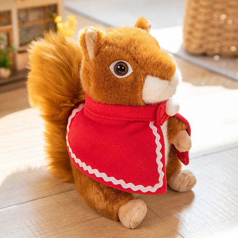 Cute Brown Squirrel Plush Toy with Fluffy Tail - Image 9