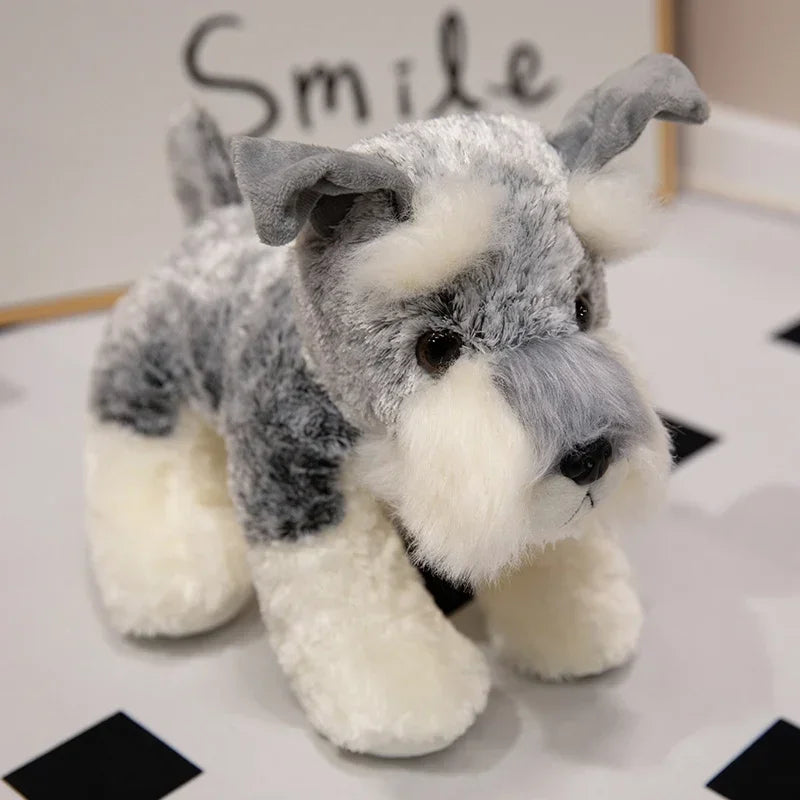 Cute Grey and White Schnauzer Plush Toy - Image 7