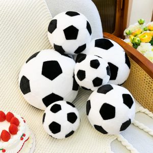 Soft Black and White Plush Soccer Ball